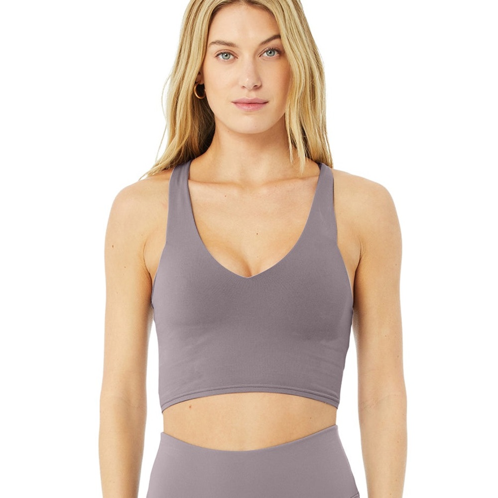 Alo Airbrush Real Bra Tank Top in Purple Dusk